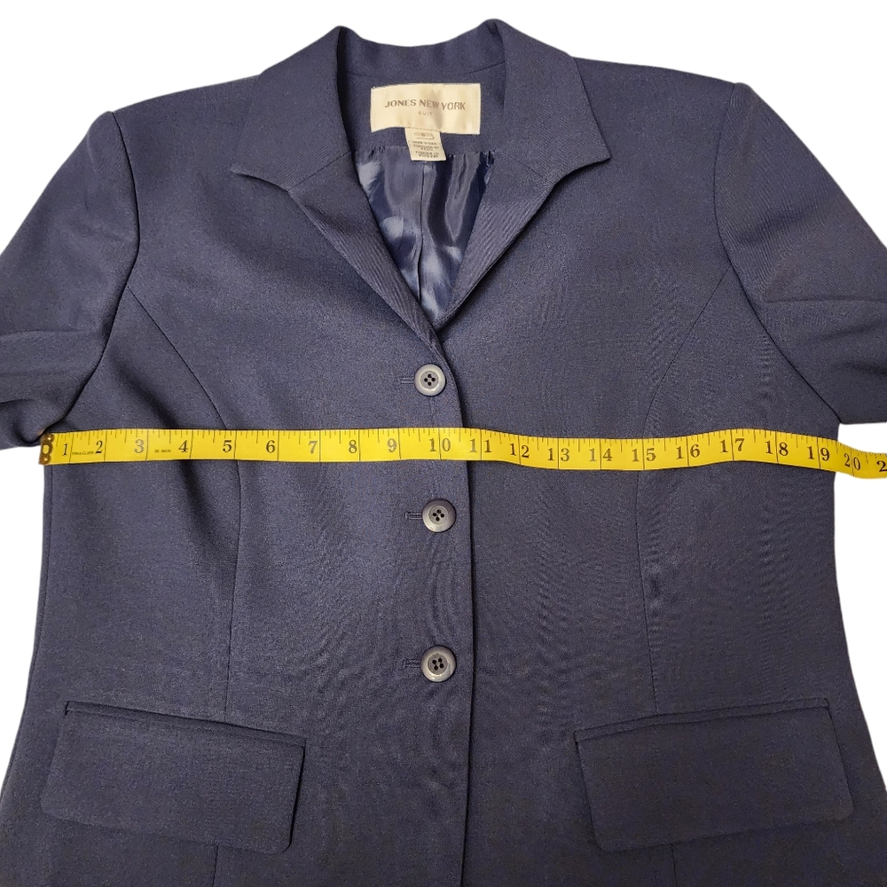 Jones NY Navy Blue Suit Blazer Jacket Size 6 NWT - Picture 7 of 14